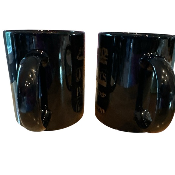 Set 2 Vintage JC Penney Logos Department Store Advertising Coffee Mug Black Gold - Picture 3 of 6